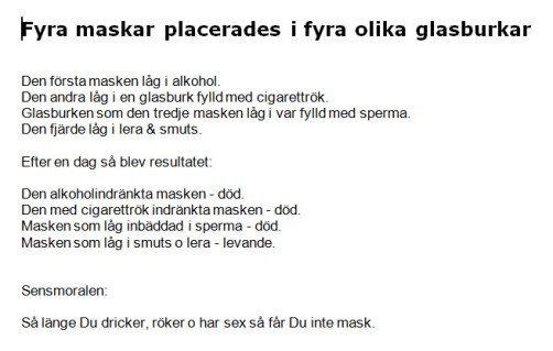Fyra maskar i fyra glasburkar