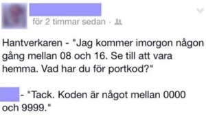 Hantverkaren kommer mellan