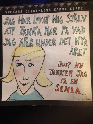 Tänka på vad jag äter semla
