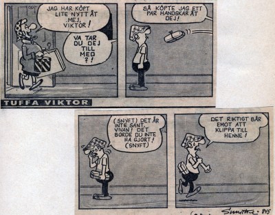 Viktor klippa till henne