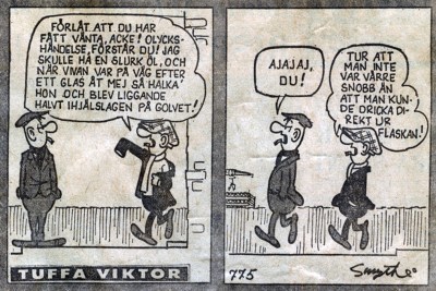 Viktor Kunde dricka direkt ur flaskan