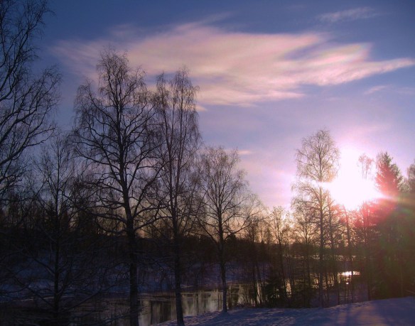 Soluppgång från balkongen 2014-01-11