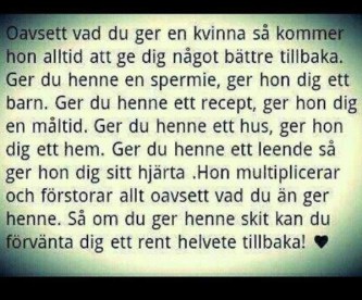 Vad du ger en kvinna